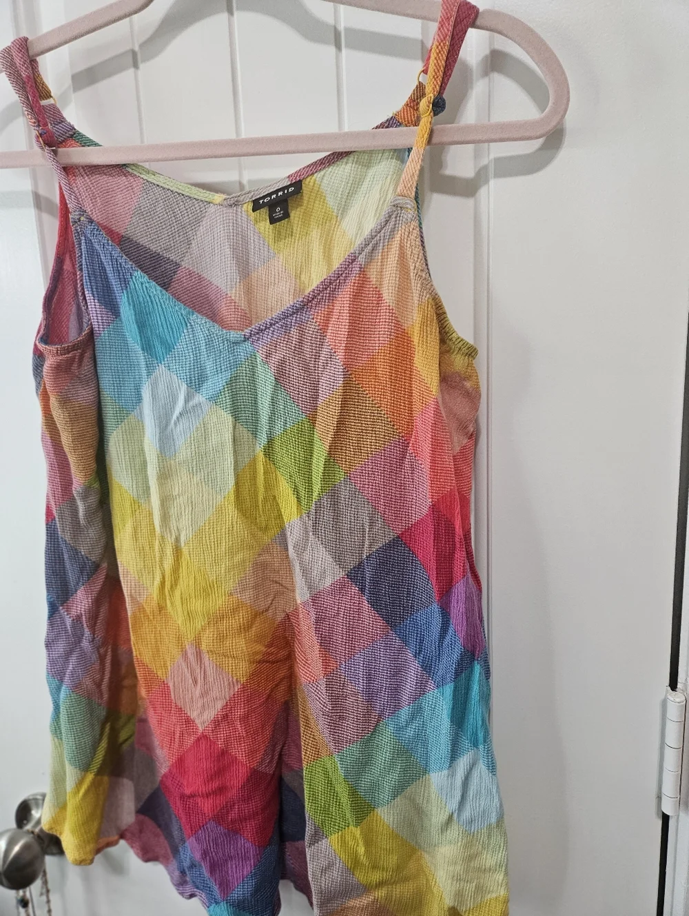 Torrid Rainbow Plaid Cami Tank Top 🌈🌈🌈🌈 - Picture 4 of 6